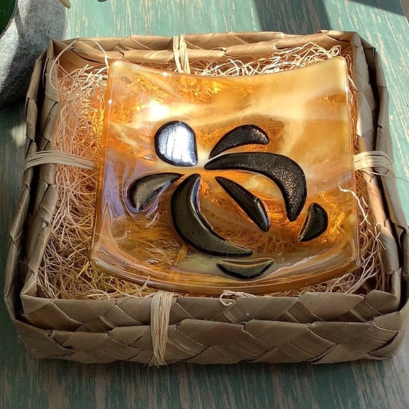 Sea Turtle glass plate - Picture 1 of 4